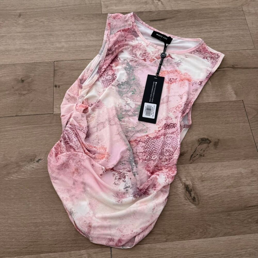 White Fox Boutique Women's Large Lost Souls Tank Top Primrose Pink NEW Coquette